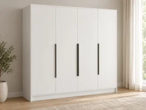 Szafa uchylna 200 cm czterodrzwiowa Palermo Biała