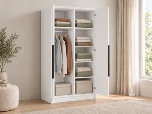 Dwudrzwiowa szafa uchylna 102 cm Palermo Biała