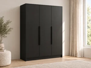 Szafa uchylna trzydrzwiowa 150 cm Palermo Czarna