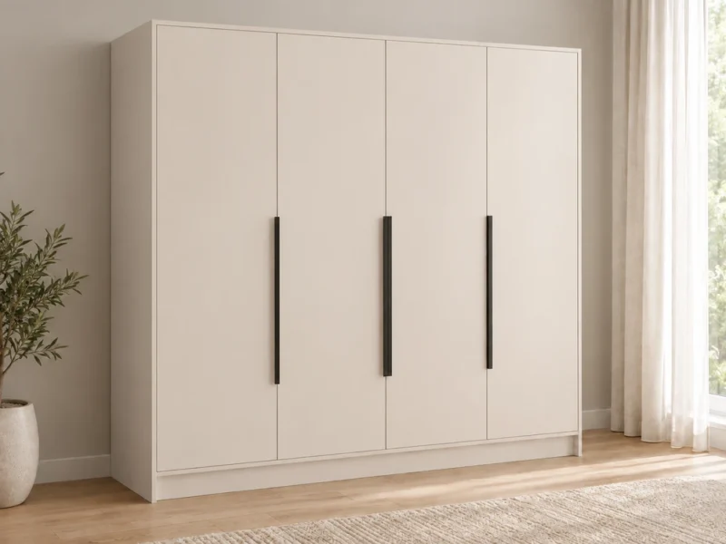 Szafa uchylna 200 cm czterodrzwiowa Palermo Kaszmir
