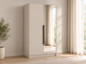 Dwudrzwiowa szafa uchylna z lustrem 102 cm Lumo Kaszmir
