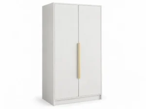 Dwudrzwiowa szafa uchylna 102 cm Palermo Biała złote uchwyty
