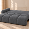 Sofa z funkcją spania i pojemnikiem na pościel Milo ciemnoszara boucle