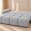 Sofa z funkcją spania i pojemnikiem na pościel Milo szara boucle